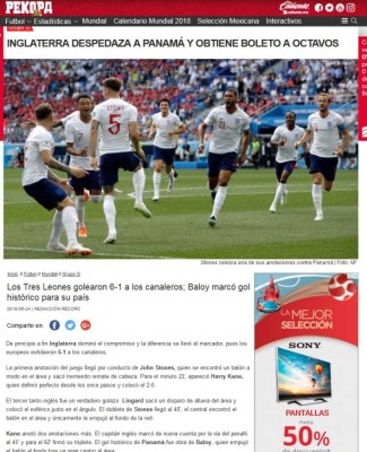 Así reaccionó la prensa mundial tras la paliza de Inglaterra sobre Panamá