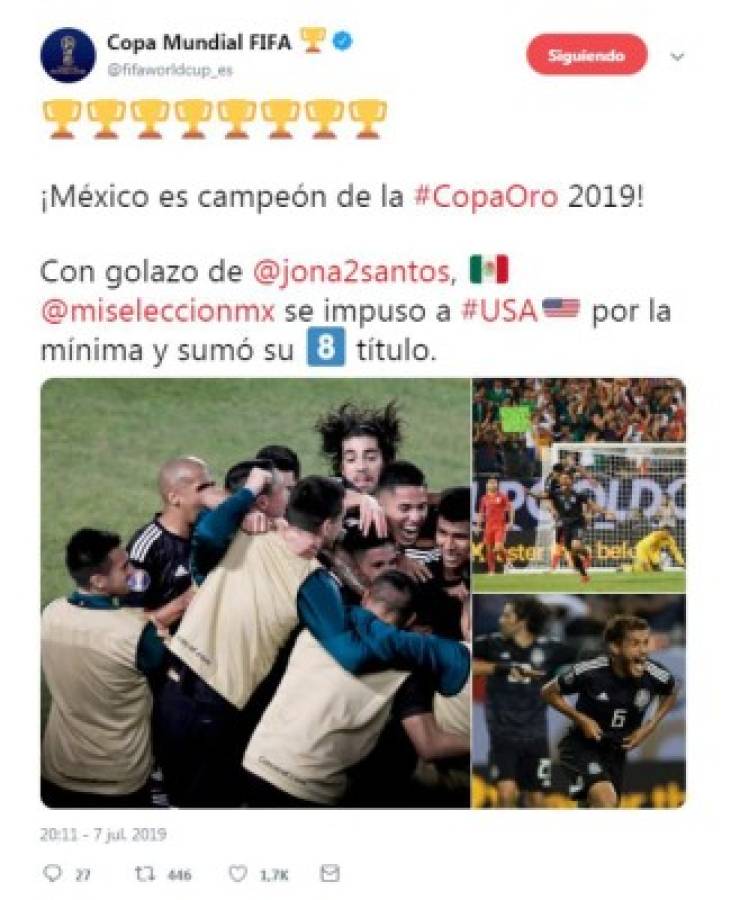 Lo que dicen los medios tras el título de México en Copa Oro 2019