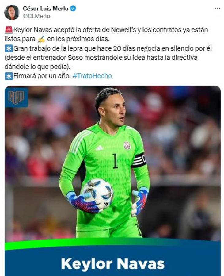 “Bombazo que sacude el mercado; leyenda”: prensa argentina reacciona con la llegada de Keylor Navas