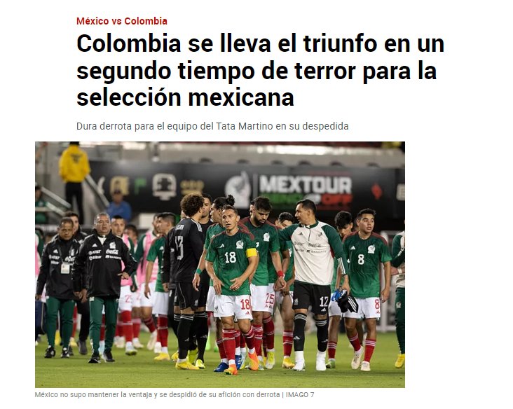 Las duras portadas que le dedicaron a México luego de su papelón contra Colombia y lo que dijo David Faitelson