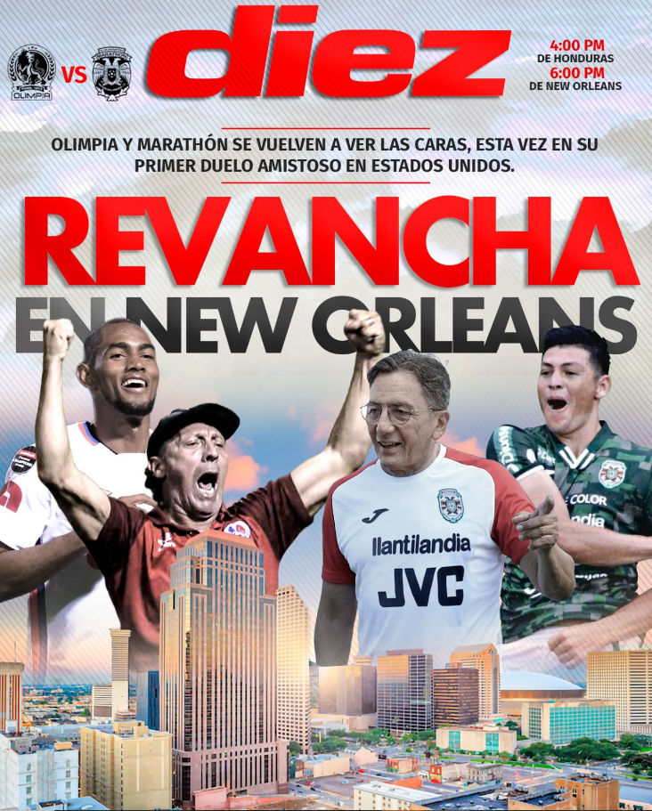Día, hora y transmisión: Olimpia y Marathón jugarán en Nueva Orleans su primer clásico en los Estados Unidos