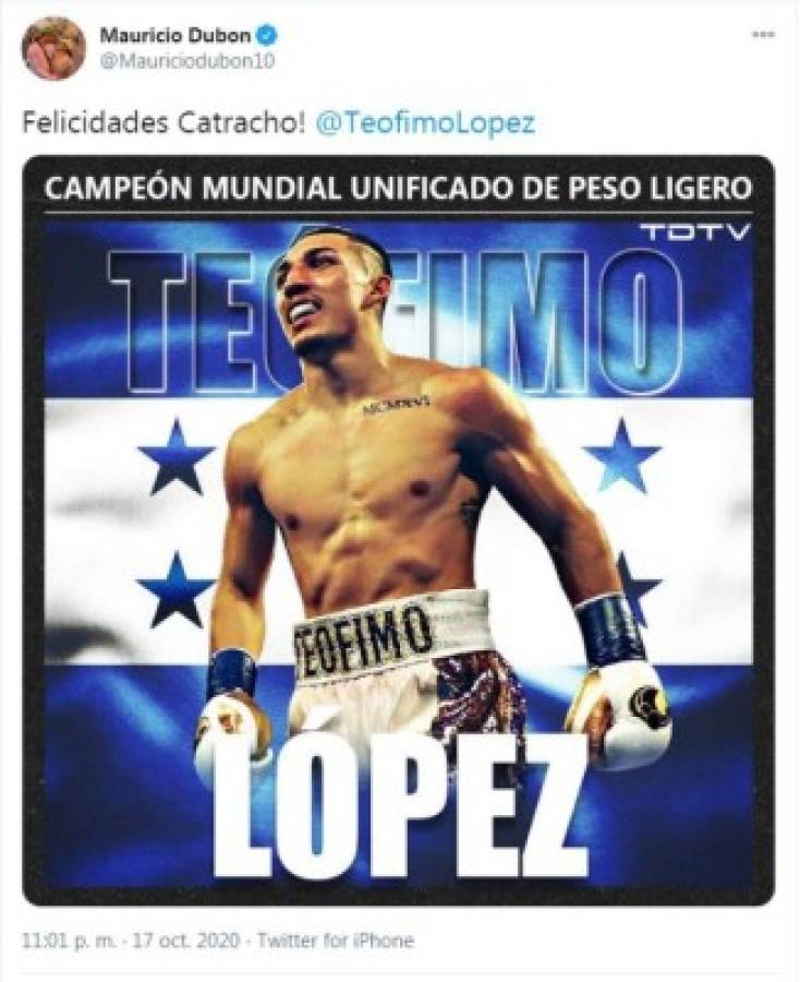 ¡Magic, Pacquiao, Daddy Yankee...! Famosos que felicitaron a Teófimo López por la victoria ante Loma