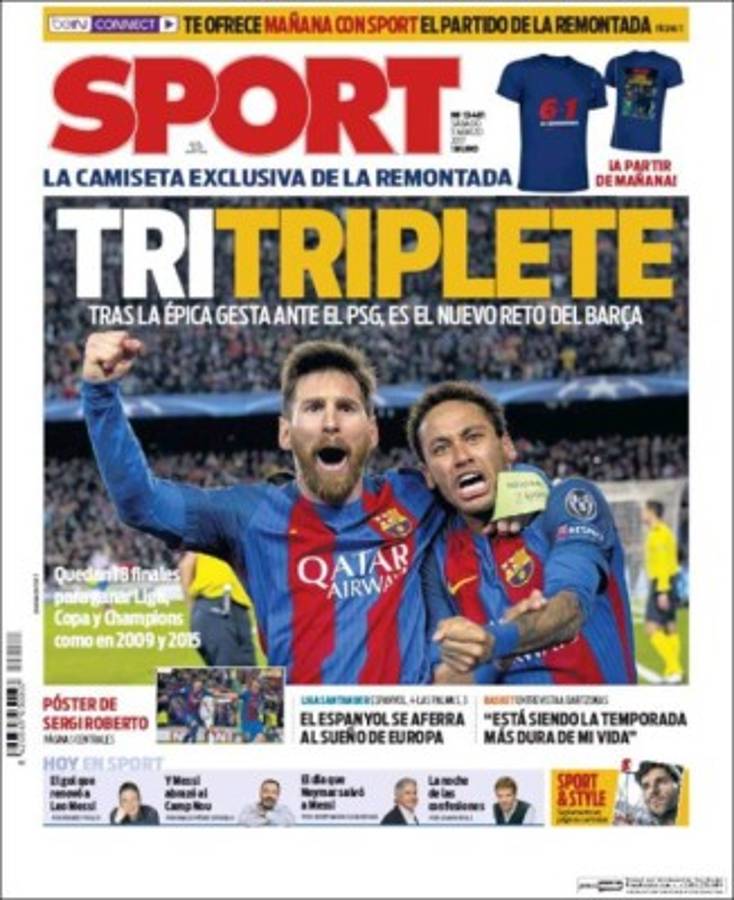 James y Barcelona se destacan en las portadas de los diarios internacionales