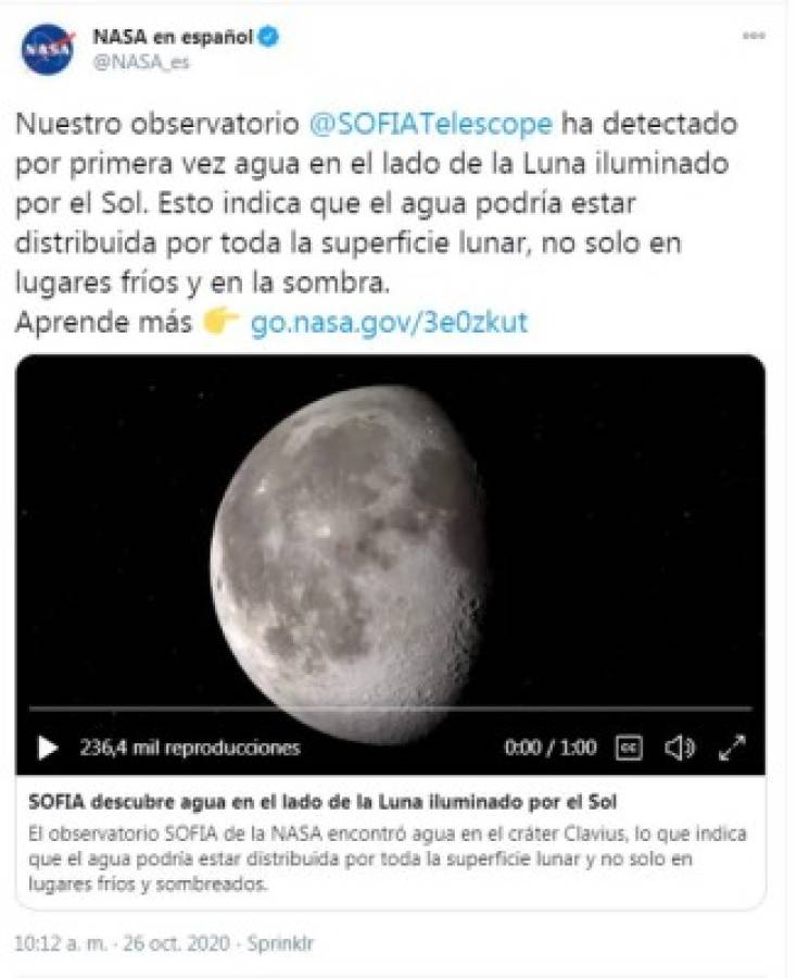 Fotos: La NASA confirma que hay agua en la Luna... y existe más de lo que se creía