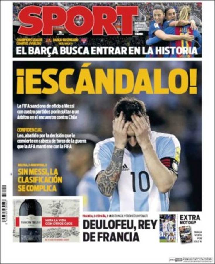 Honduras y la Argentina de messi se alejan del Mundial de Rusia 2018