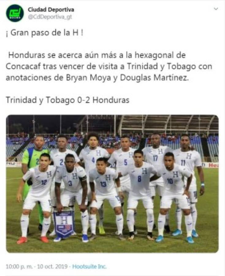 Luego del triunfo ante Trinidad y Tobago, esto dicen los medios sobre Honduras