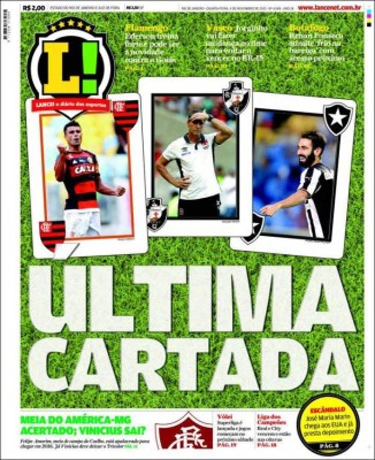 Las portadas del mundo deportivo de este miércoles 04 de noviembre