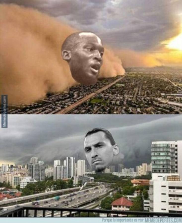 Crueles: Los memes que dejó el feroz cruce entre Zlatan Ibrahimovic y Lukaku en el derbi