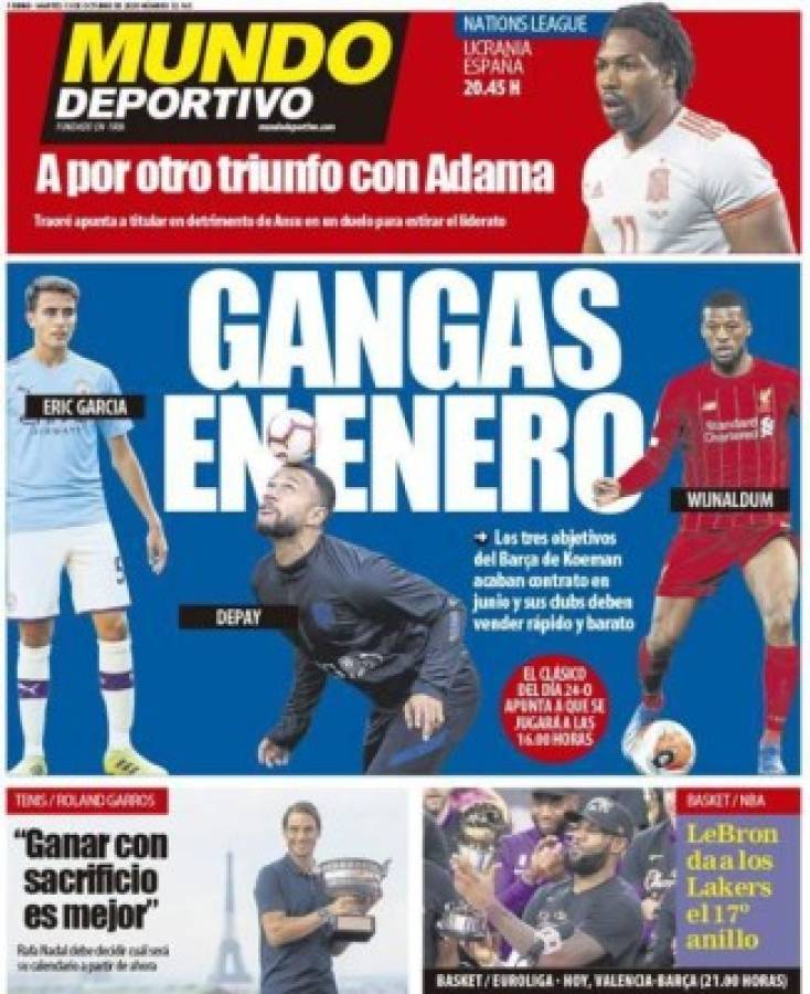 Portadas por el mundo: Los tres fichajes que hará el Barcelona y el '9' que quiere el Real Madrid