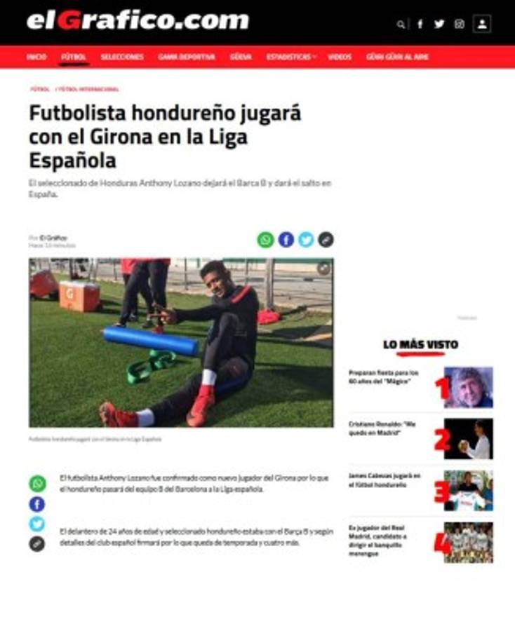 La reacción de los medios tras el fichaje del Choco Lozano por Girona