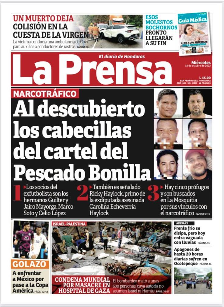 Al descubierto el “Pescado” Bonilla: Identifican seis cabecillas del cártel del ex futbolista hondureño