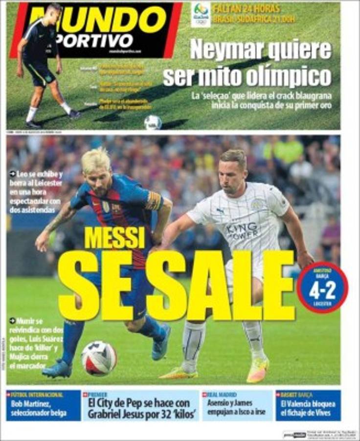 Las portadas deportivas más importantes en el mundo de este jueves 04 de agosto