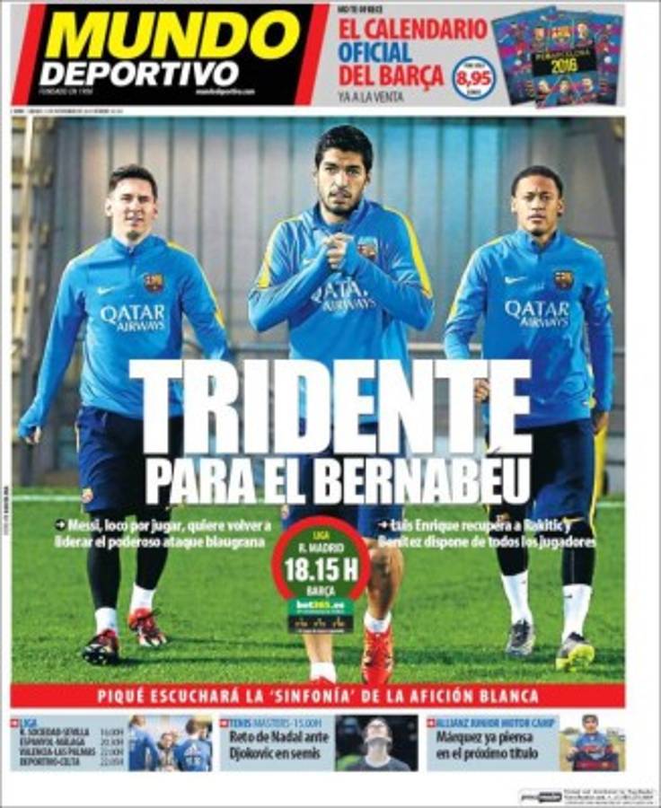 Las mejores portadas de este sábado de clásico 21 de noviembre de 2015