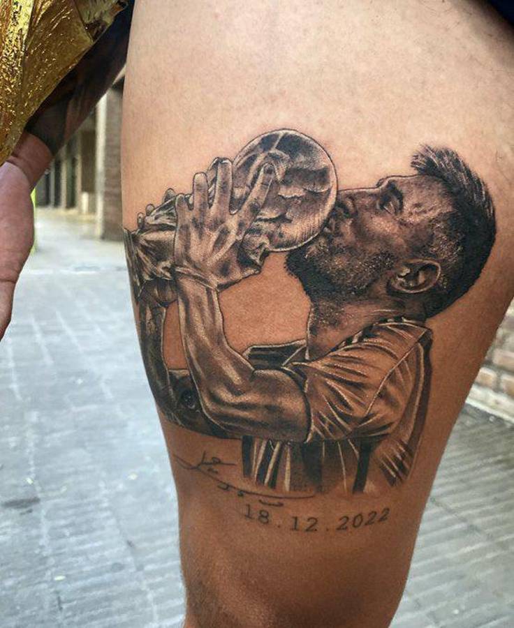 Tremenda locura: los increíbles tatuajes sobre Messi luego de ganar con Argentina el Mundial de Qatar y el ‘‘qué mirás, bobo’’