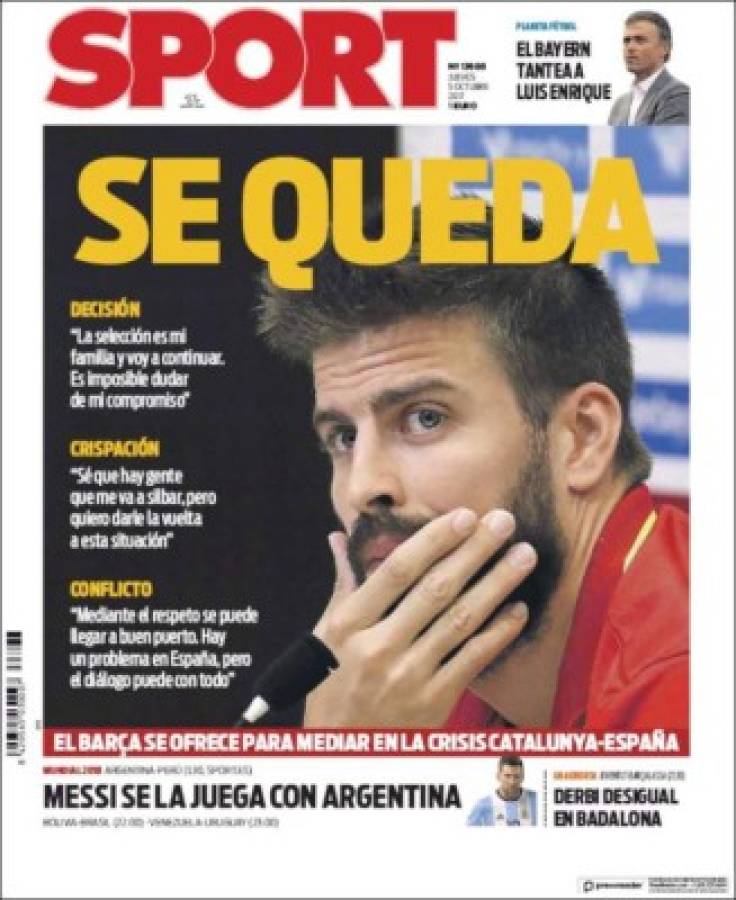 Así vienen las portadas de los principales diarios deportivos del mundo