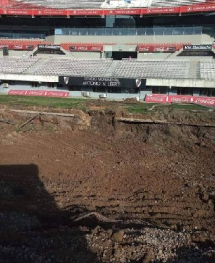 Como nunca lo habías visto: Así luce el estadio Monumental sin césped durante la remodelación