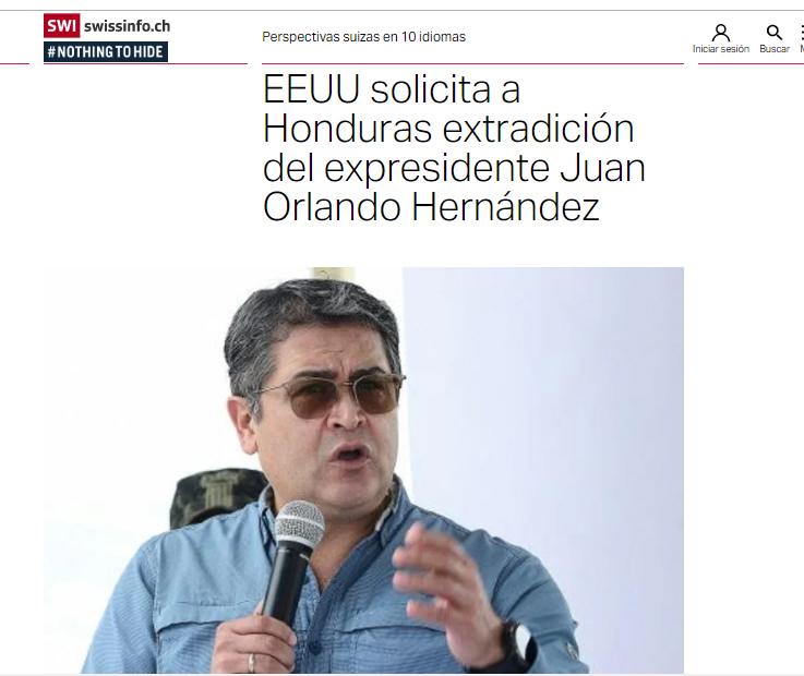Así lo cuenta el mundo: Medios internacionales informaron la solicitud de extradición de Juan Orlando Hernández