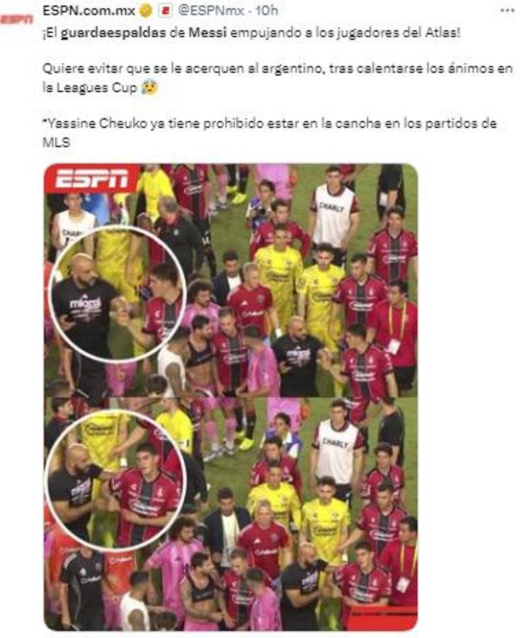 Todo México indignado por culpa del guardaespaldas de Messi: el gesto que no soportan y la decisión del Atlas ante Concacaf