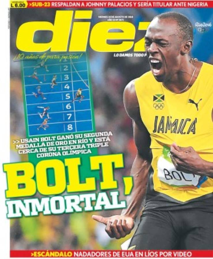 Las portadas más destacadas del mundo se rinden a Usaín Bolt
