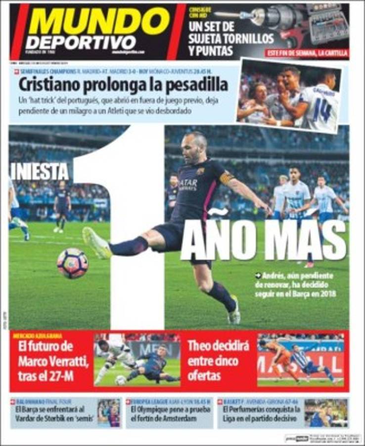 Las portadas de los diarios deportivos del mundo se rinden a los pies Cristiano Ronaldo