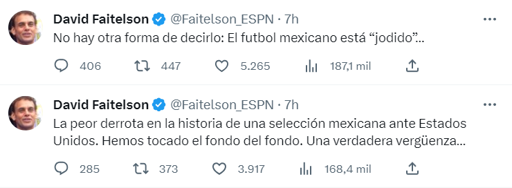 “Tridículo” y “Terrible, un desastre”: Faitelson y prensa mexicana explotan por el papelón contra Estados Unidos en la Liga de Naciones Concacaf