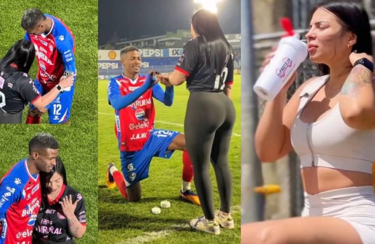 Giro inesperado: Futbolista tico le pidió matrimonio en pleno juego, pero a los días lo cortó ¿Quién es ella?
