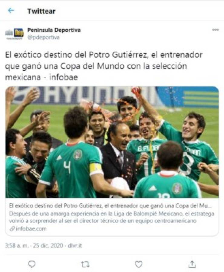 En México dicen que el 'Potro' Gutiérrez viene a dirigir a un lugar 'exótico” con Real España