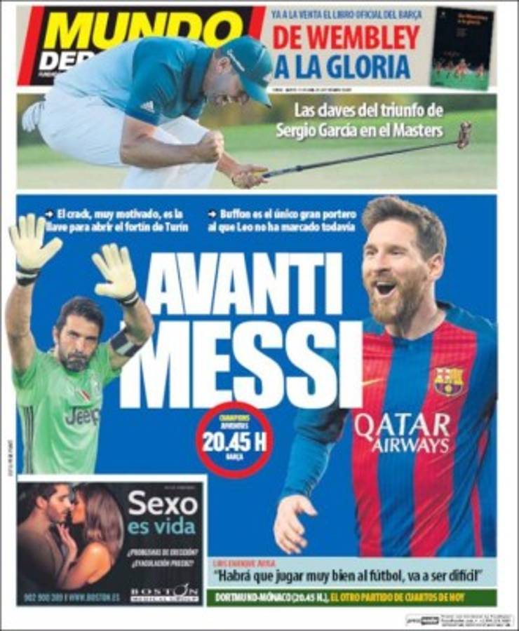 Barcelona y Juventus abren los cuartos de final de la Champions.