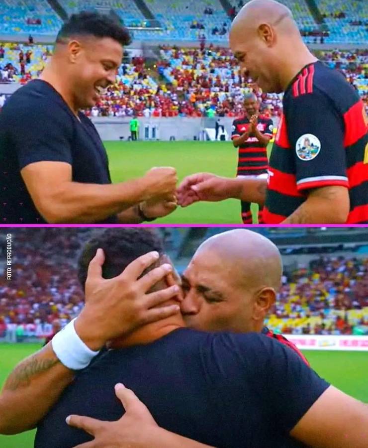 Así fue la despedida de Adriano: se ‘quiebra’ tras escuchar un mensaje de su padre fallecido y el reencuentro con Ronaldo