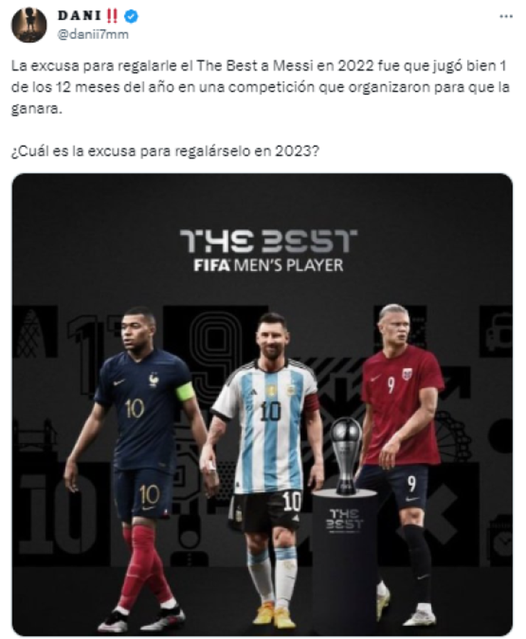 Indignación con Messi por su nominación al The Best 2023: “Es surrealista, Cristiano Ronaldo tuvo mejor año”