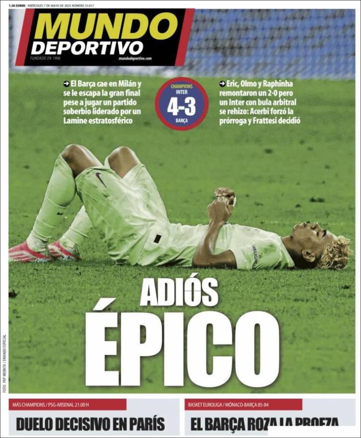 Barcelona quedó eliminado y así reacciona la prensa: Estaba claro que los árbitros harían su trabajo contra nosotros