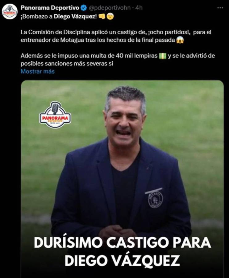 “Faltó que no lo dejaran entrar al país”: la reacción al duro castigo de Diego Vázquez y piden sanción para Olimpia