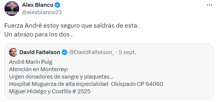 Faitelson revela lo que ocurrió con André Marín: fue sometido a un transplante de pulmones y su estado de salud
