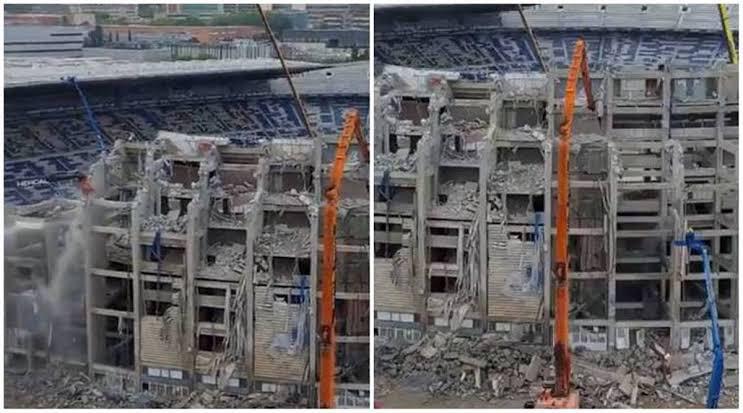 Así son las impactantes imágenes que deja la destrucción del Camp Nou, estadio del FC Barcelona