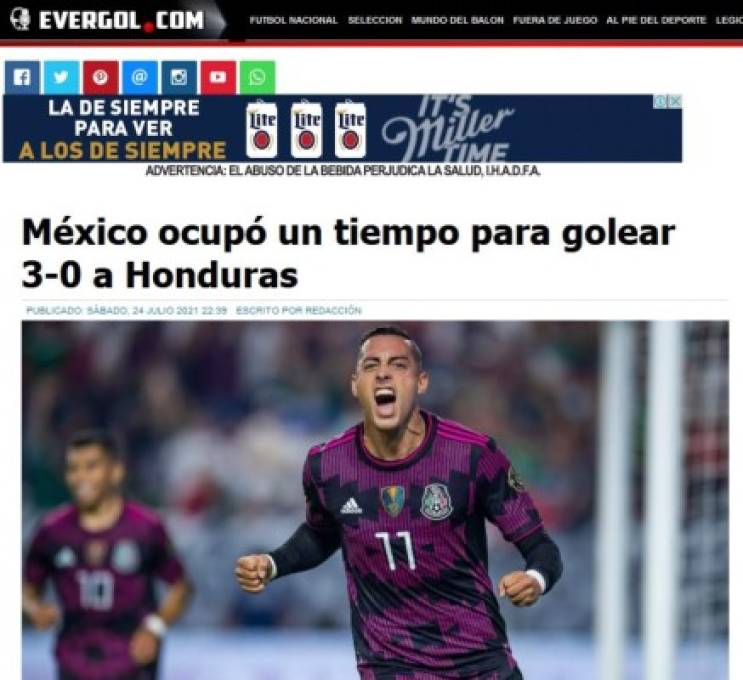Lo que dicen los medios mexicanos tras golear a Honduras: 'Baile catracho' y 'aplastados'