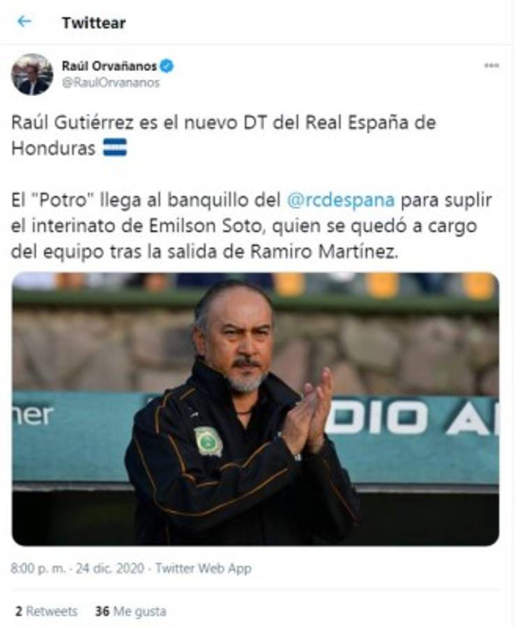 En México dicen que el 'Potro' Gutiérrez viene a dirigir a un lugar 'exótico” con Real España
