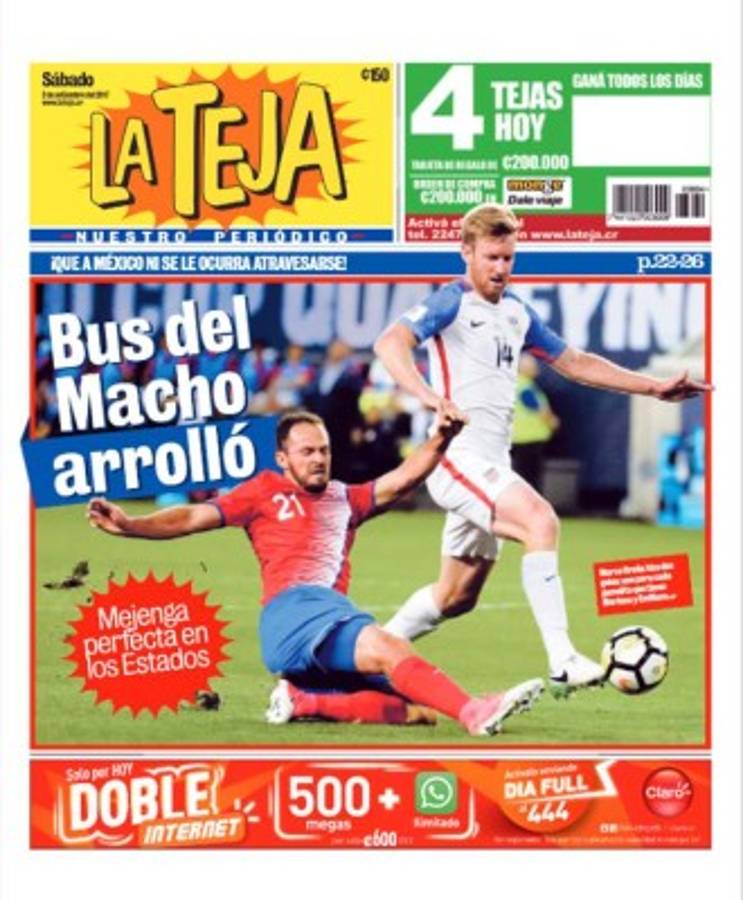 PORTADAS: Llanto en Panamá, júbilo en México, Costa Rica y Honduras