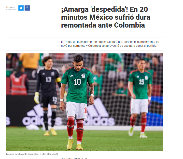 Las duras portadas que le dedicaron a México luego de su papelón contra Colombia y lo que dijo David Faitelson