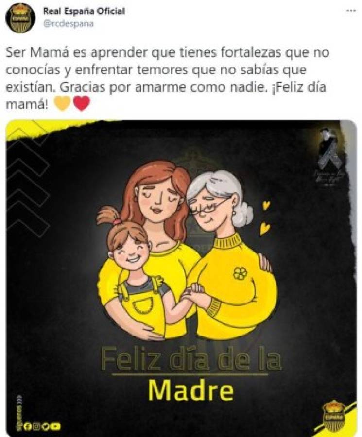 Clubes hondureños y personalidades felicitan a las madres en su día especial