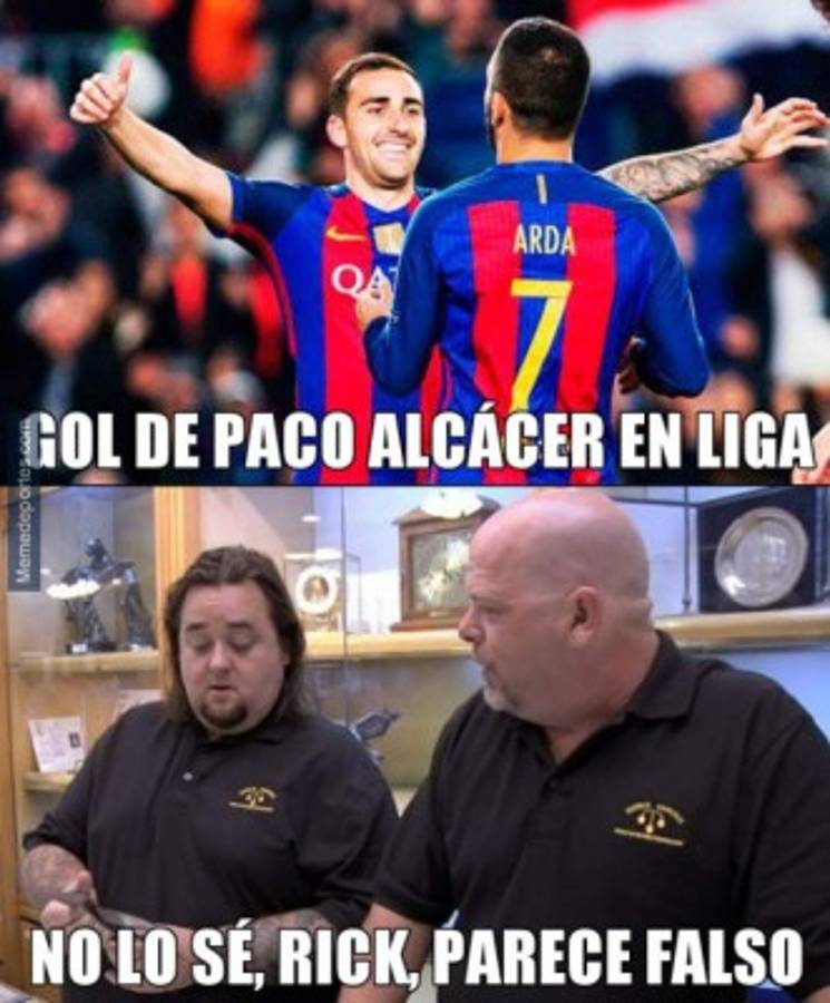 ¡Paco Alcácer, protagonista de crueles memes por su gol!