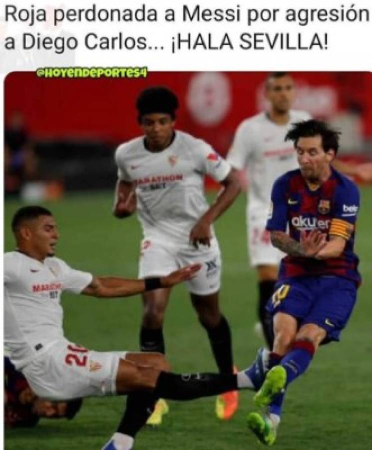 Messi y Barcelona, víctimas de los memes tras el sufrido empate ante el Sevilla en la liga española