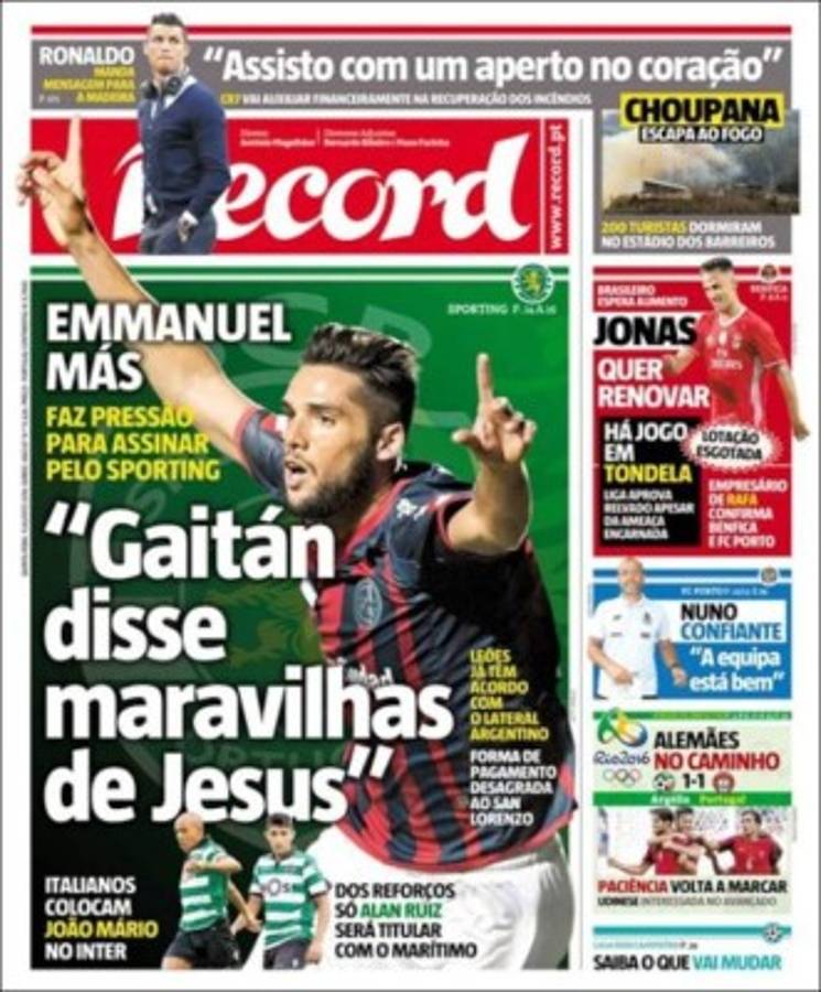 PORTADAS: Argentina llora; Honduras ríe y celebra la clasificación a cuartos de Rio-2016