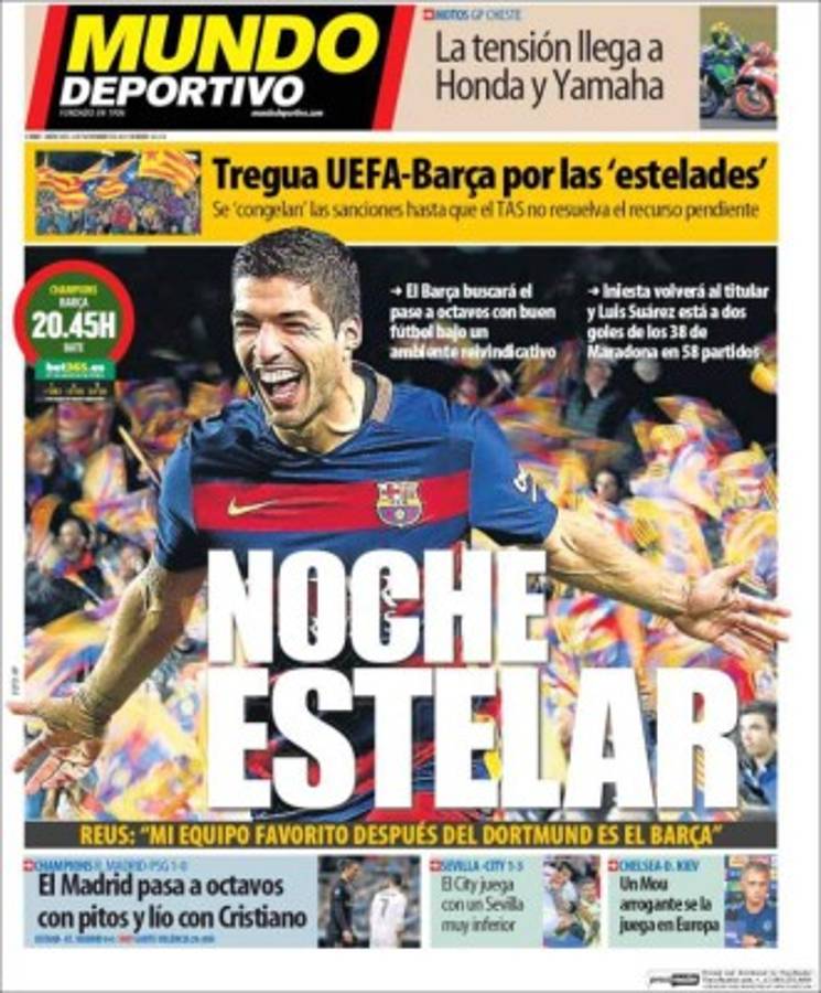 Las portadas del mundo deportivo de este miércoles 04 de noviembre