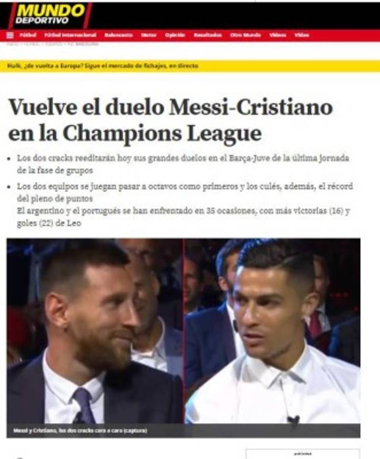 Messi vs Cristiano, el duelo esperado en Champions League y lo que dicen los medios por el mundo