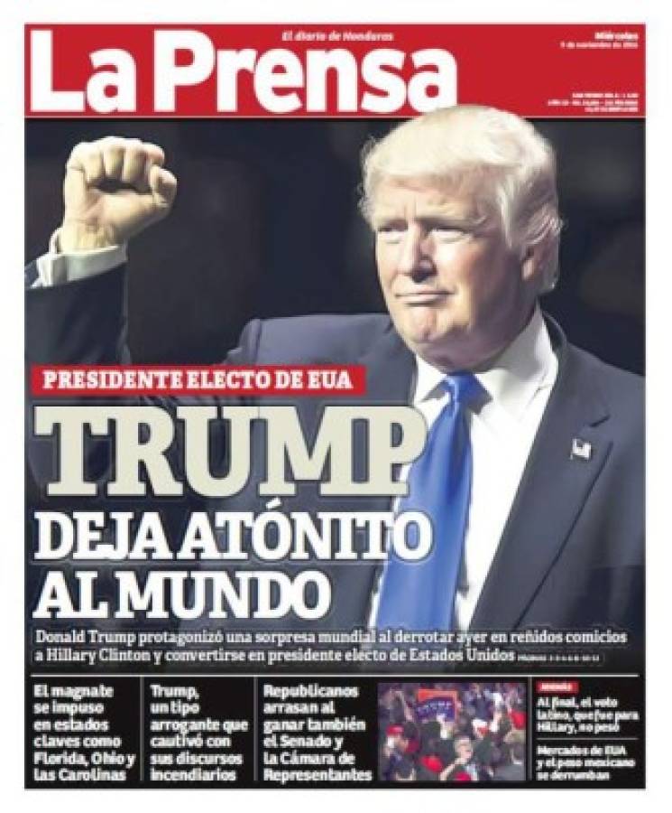 PORTADAS: La agresiva reacción de la prensa internacional tras gane de Donald Trump