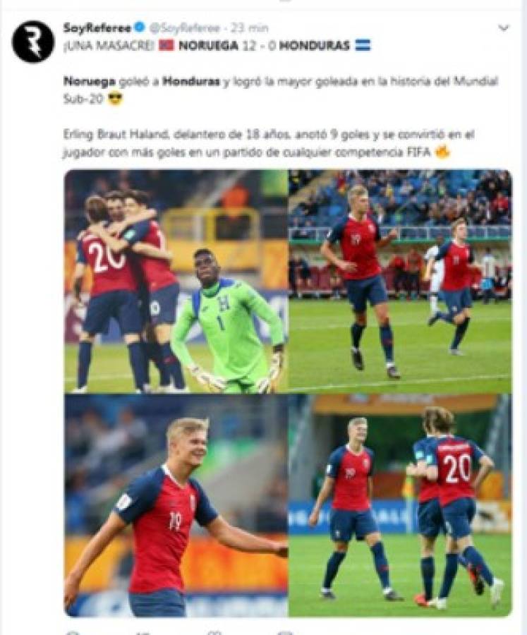 ¡Bochorno mundial! La prensa internacional habla del 12-0 de Noruega a Honduras