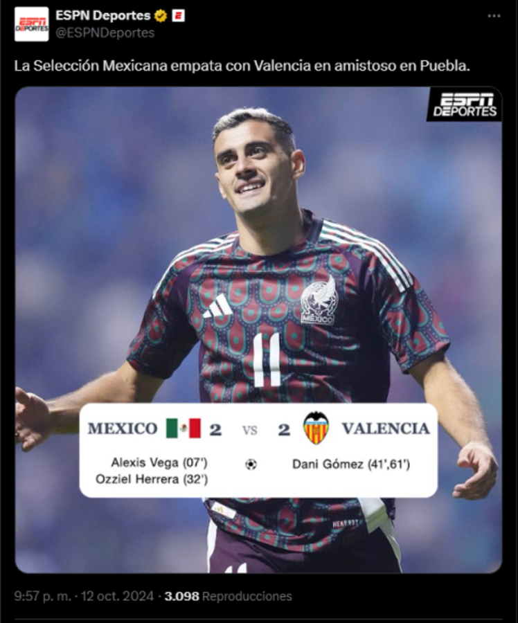 “Siguen sin existir”: la dura reacción de Faitelson tras empate de México ante Valencia “B” y lo que dicen del Vasco