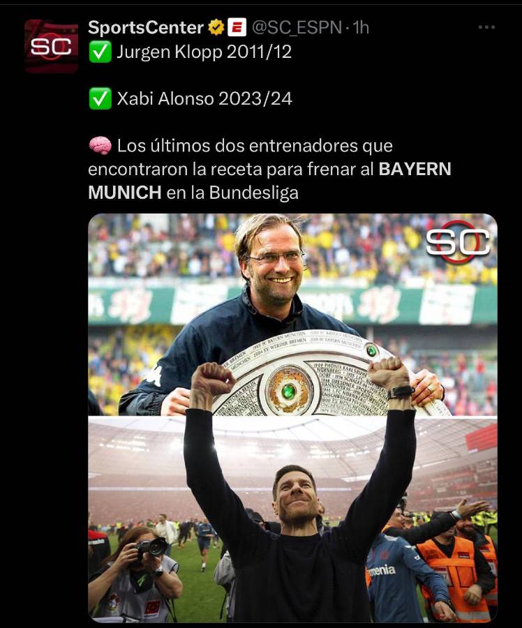 El irónico mensaje del Bayern Múnich y la felicitación de un ex Real Madrid: la prensa reacciona tras el título del Leverkusen