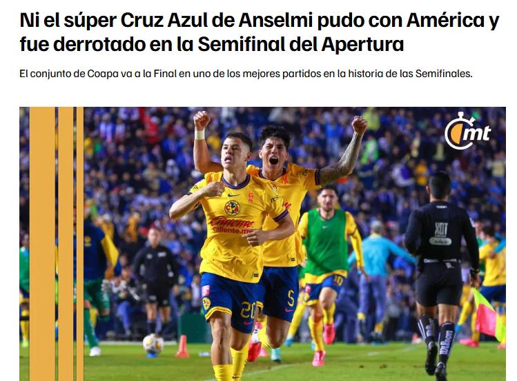 América eliminó a Cruz Azul con polémica y así reacciona la prensa: “La acción que provoca el penal debió ser anulada”