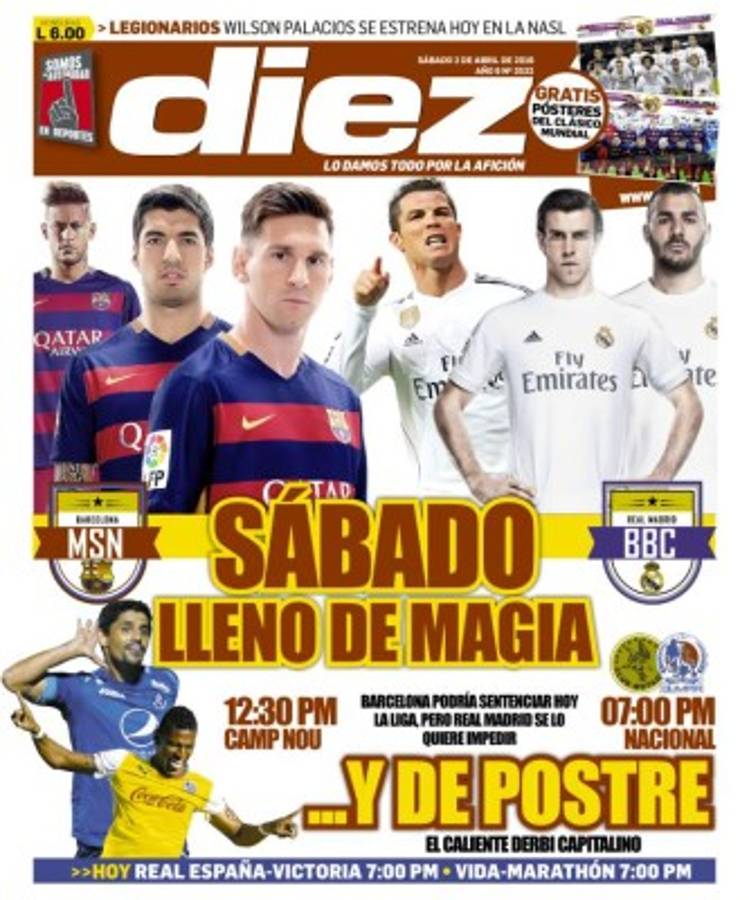 Portadas: El mundo con fiebre de 'El Clásico' Barcelona-Real Madrid